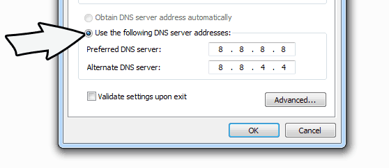 Google's Public DNS Settings