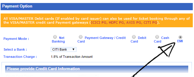 irctc-citibank-emi